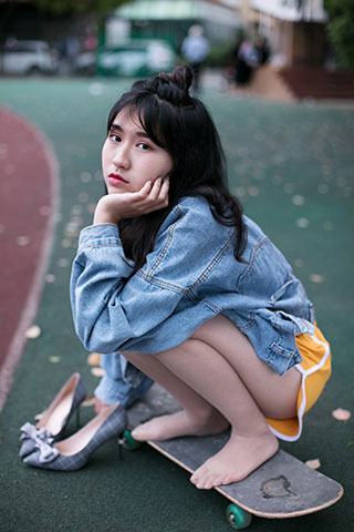 这么可爱一定是女孩子啊-小橙子共50张-玉足阁