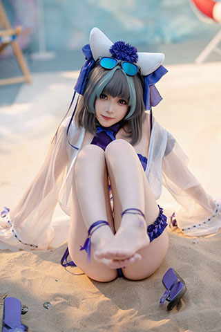 Bangni邦尼-泳装柴郡共55张-玉足阁