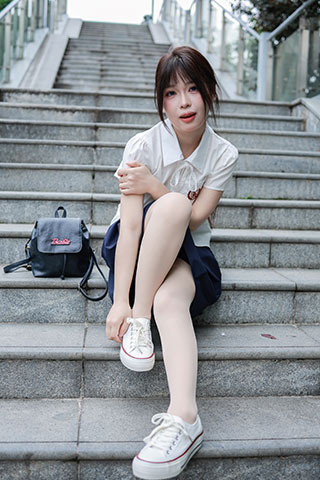 奶芙 JK制服帆布鞋の丝足共280张-玉足阁