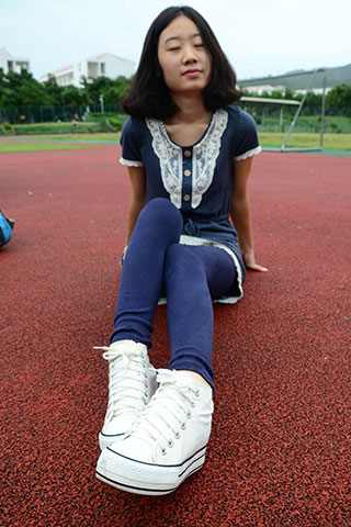 白帆布鞋の棉袜脚共116张-玉足阁