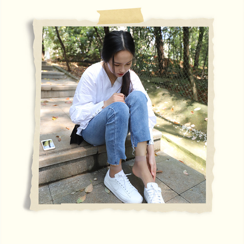 公园阶梯板鞋丝袜脚共196张-玉足阁