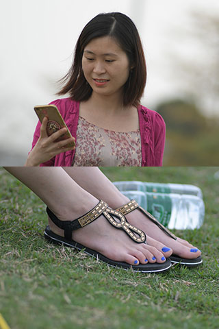 超级漂亮的年轻美女,她那双极度勾魂白皙如玉的玉足共43张-玉足阁