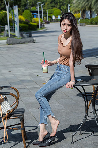 Sia 牛仔裤女孩共140张-玉足阁