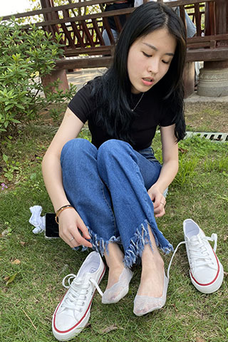 婷婷船袜换鞋共95张-玉足阁