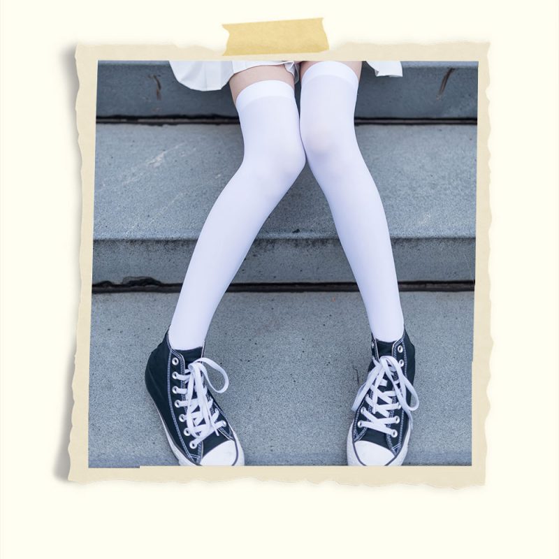 高帮帆布鞋の长白丝袜共49张-玉足阁