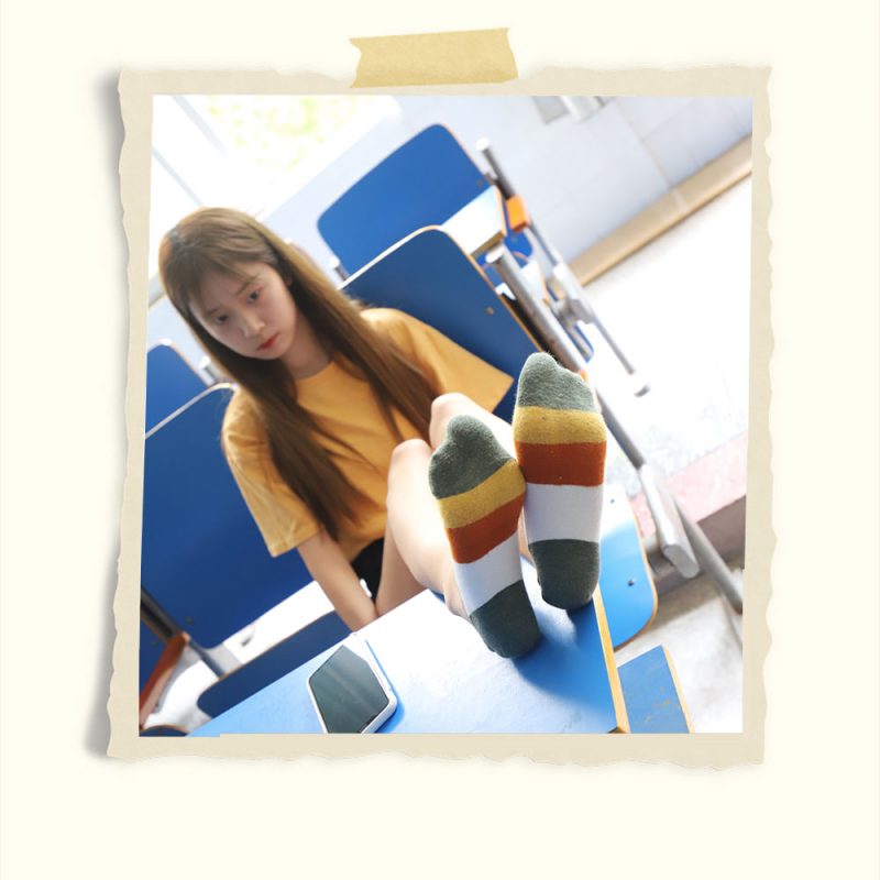 学妹帆布鞋の船袜脚丫共210张-玉足阁