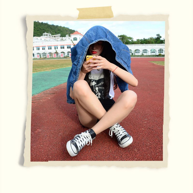 校园帆布鞋の白锦袜共119张-玉足阁