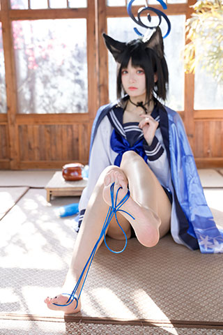 九柒喵-桐生桔梗共88张-玉足阁