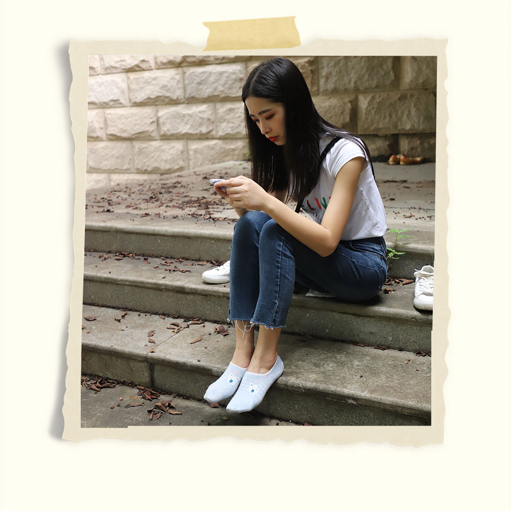 九分牛仔の板鞋船袜脚丫上共185张-玉足阁