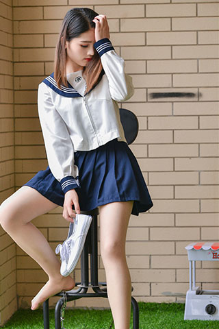 JK水手制服の布鞋丝脚丫共88张-玉足阁