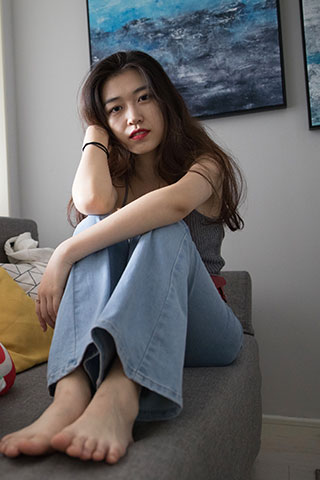 牛仔の皮鞋棉袜脚丫共153张-玉足阁