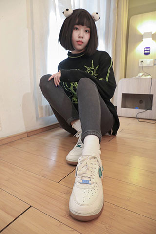 板鞋の白长棉袜脚共60张-玉足阁