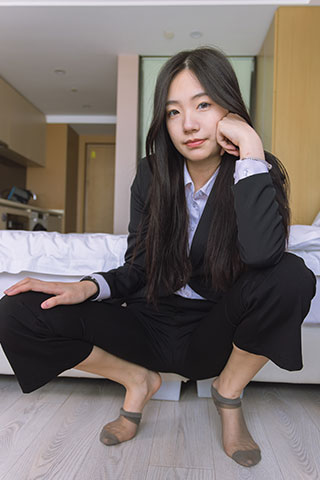 小甜豆-高跟鞋の短灰丝共201张-玉足阁