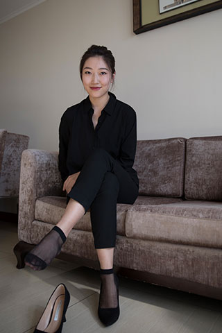 黑色悠闲装の短丝脚共259张-玉足阁