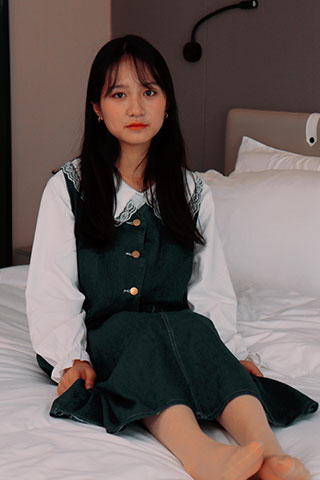 沙沙~牛仔长裙の肉丝脚丫共112张-玉足阁