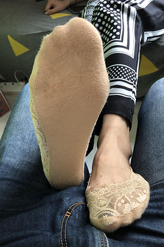 大学生的AJ板鞋の船袜裸足共49张-玉足阁