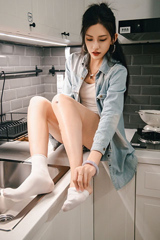 可乐 板鞋の白棉袜、裸足共120张-玉足阁