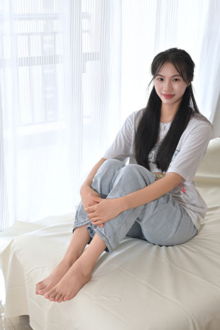 德美-T恤の短白袜、赤足共200张-玉足阁